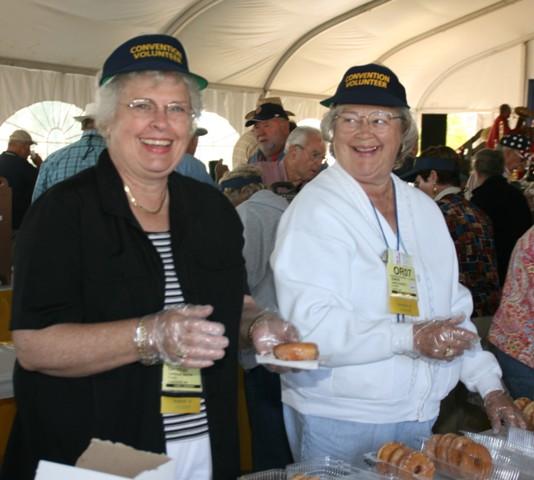 Volunteers at morning coffee hour