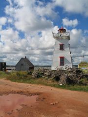 Lighthouse and Lobster Traps