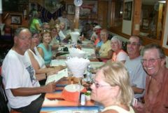 Everyone enjoys lunch at El Johnny in Carmargo, Mexico.