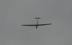 A Modern Glider Flies Silently Overhead