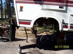 Motorhome during ERT (engine replacement therapy)