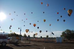 Just some of the 400+ Balloons in the Air Saturday  Morning