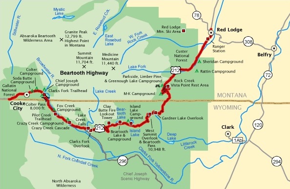 Beartooth Map