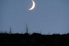 Quarter moon at Mesa Verde National Park