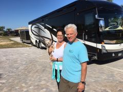 Bailey loves to travel with Rick and Kathi