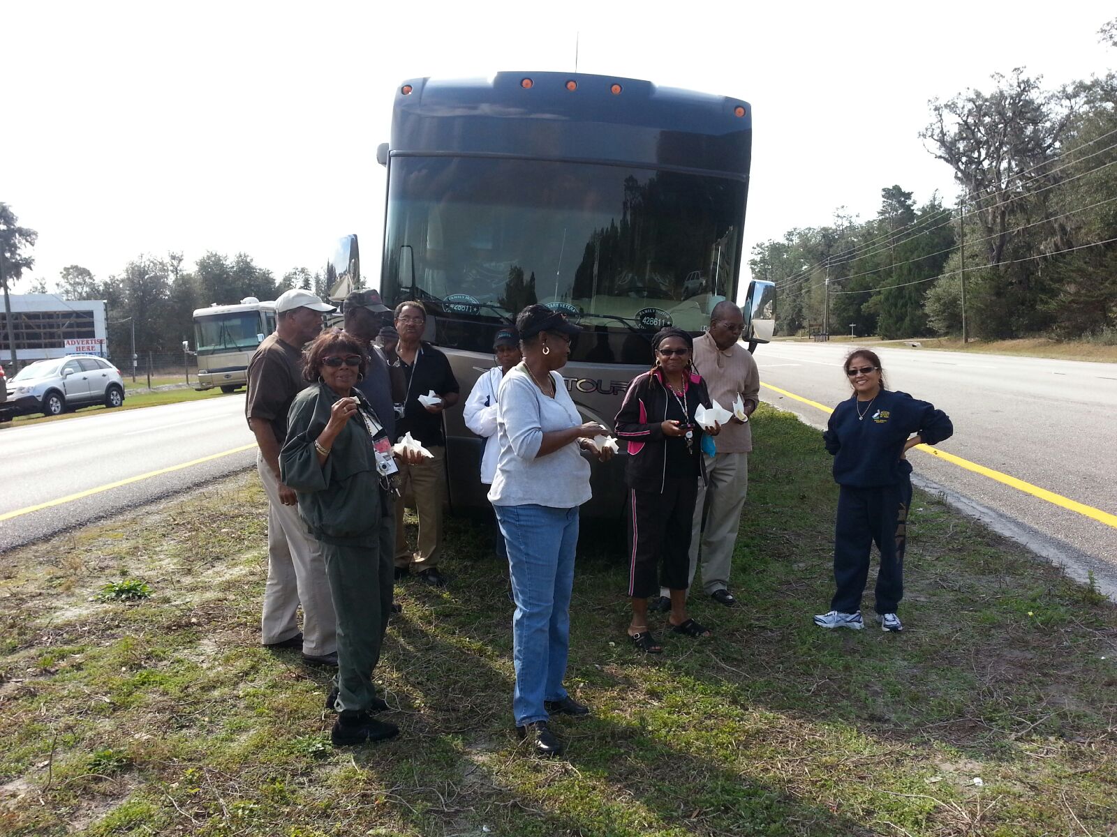 Brooksville Blowout on the way home from my first FMCA Rally and support offered by fellow RVers (albeit our own club)