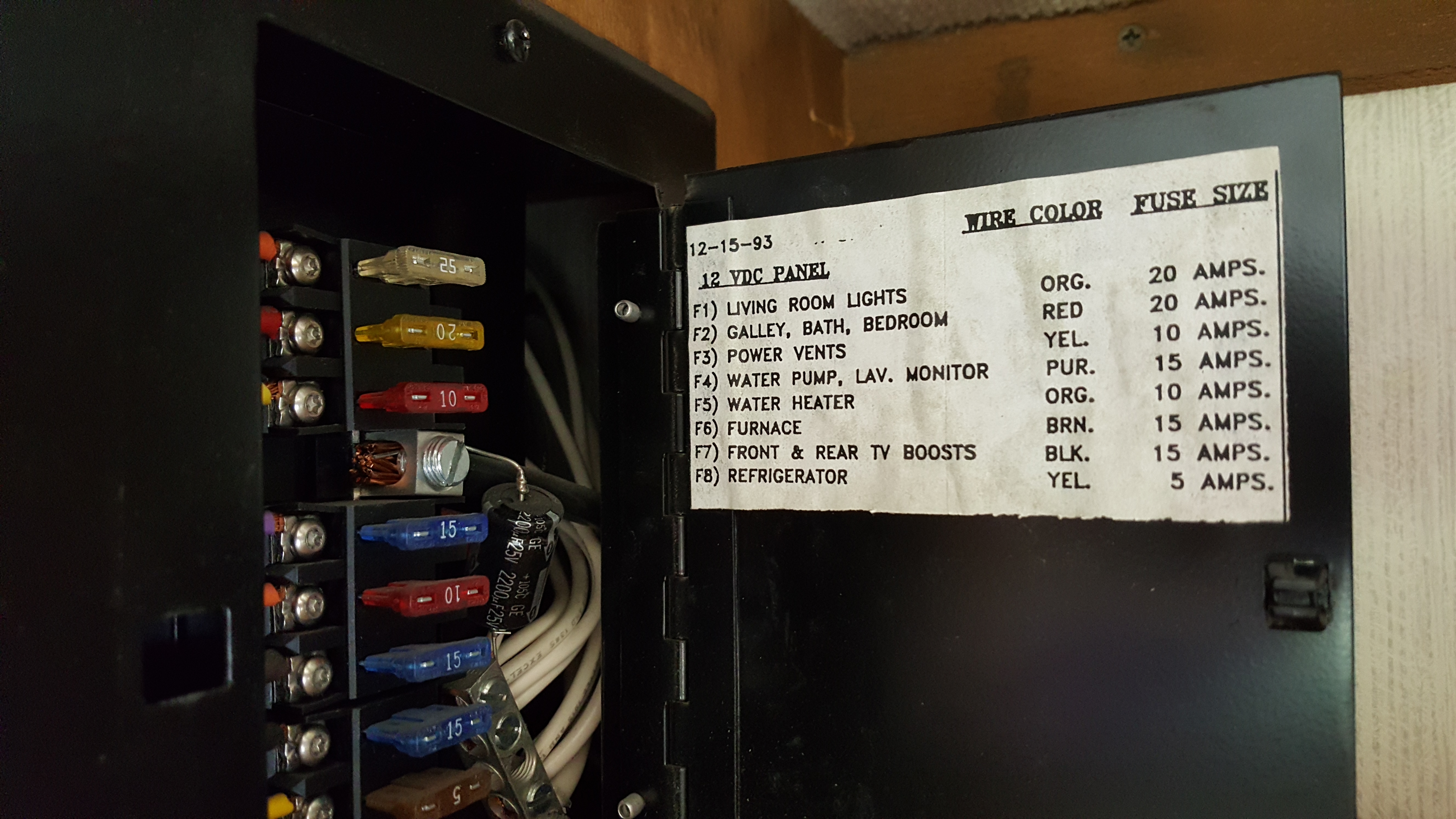 Mystery Fuse Box - Electrical - FMCA RV Forums – A ... rv electrical fuse box 