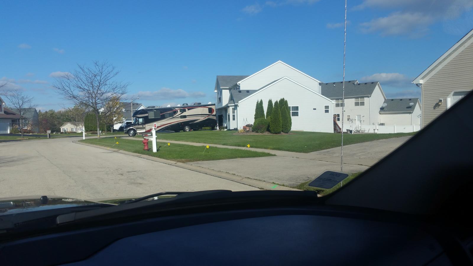 Home on the driveway